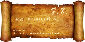 Faigl Krisztián névjegykártya